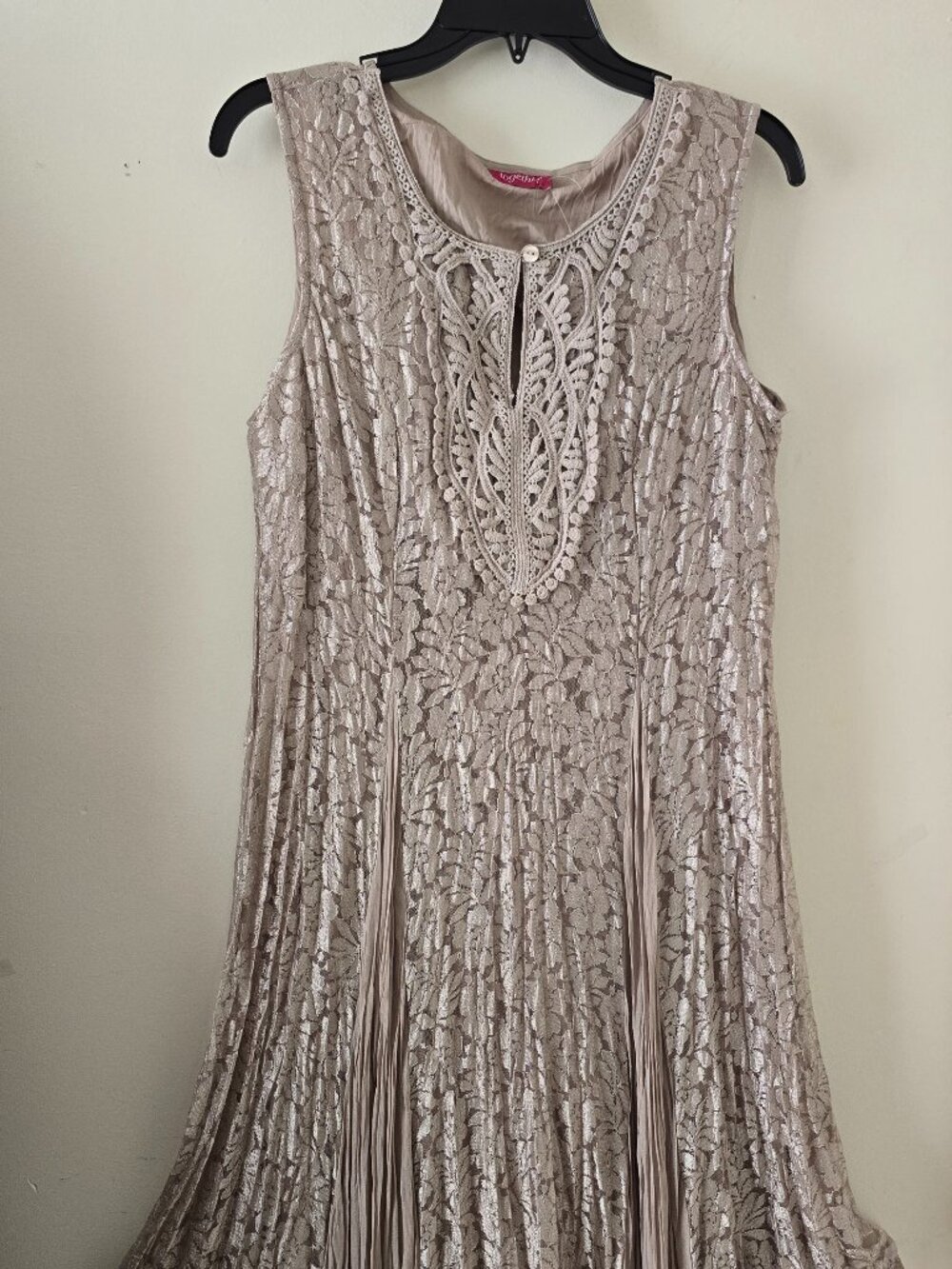 Together Beige Lace Dress - Size M